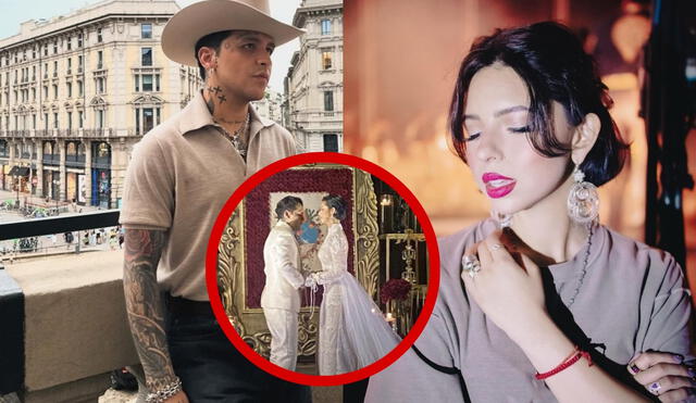 Ángela Aguilar y Christian Nodal sorprenden a todos con secreta boda será que detrás de ese secreto se.oculte un embarazo. Foto: Instagram/ composición LR