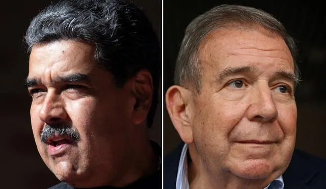 Nicolás Maduro y Edmundo Gonzáles en el último tramo de las elecciones en Venezuela. Foto: AFP