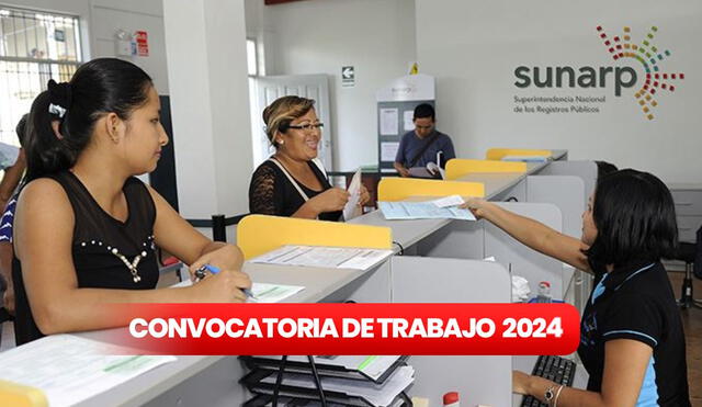 Sunarp lanza convocatoria para prácticas remuneradas. Foto: El Peruano