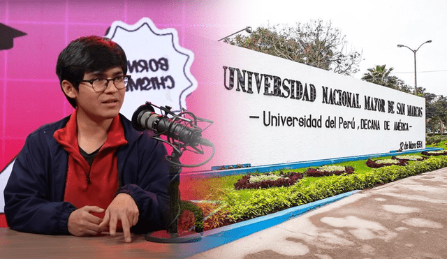 José Patiño es un reconocido youtuber y estudiante de Medicina Humana en la UNMSM. Foto: composición LR/captura YouTube/Chisme San Marcos/UNMSM