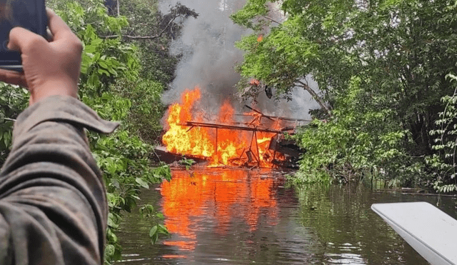 Minería ilegal ataca la amazonía peruana. Foto: PNP