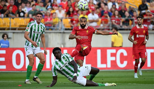 Liverpool enfrentó a Real Betis en Estados Unidos como parte de la pretemporada. Foto: AFP