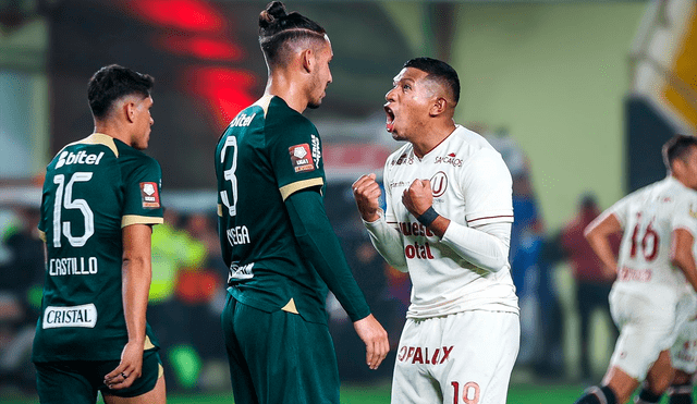 ¿Pudo ser sancionado? Así le gritó Flores a Noriega el gol en el estadio Monumental.  Foto. Diego Nuñez