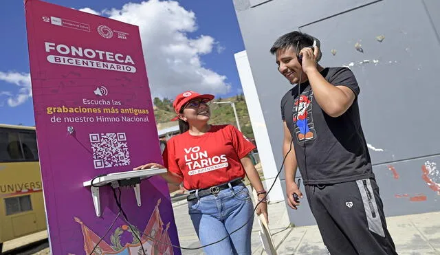 La Fonoteca Bicentenario fue lanzada el 23 de mayo del 2024 en Andahuaylas, con audios de José María Arguedas.  Foto: Difusión