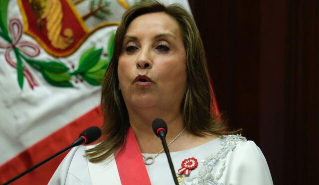 Dina Boluarte brinda su mensaje a la Nación en el Congreso. Foto: Fotos: John Reyes/ La República.