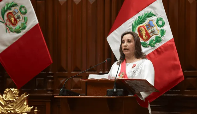 Dina Boluarte se presenta ante el Congreso. Foto: difusión