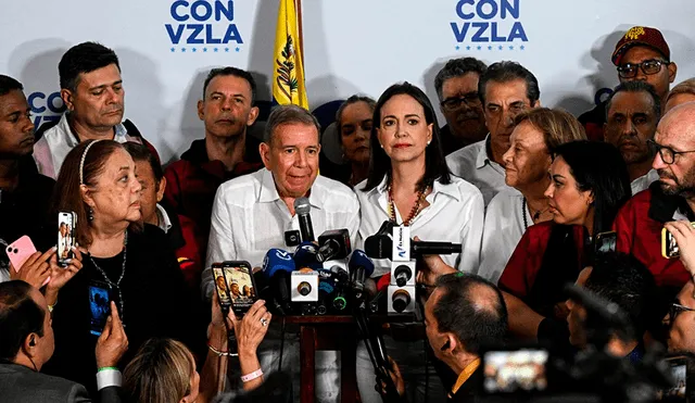 Maria Corina Machado indicó que Edmundo González ganó las elecciones por 40 puntos de diferencia. Foto: AFP