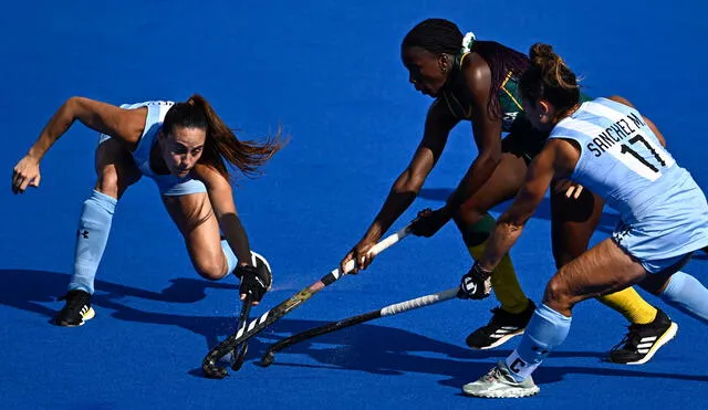 Las Leonas obtuvieron su segunda victoria en el hockey femenino de los Juegos Olímpicos 2024. Foto: AFP