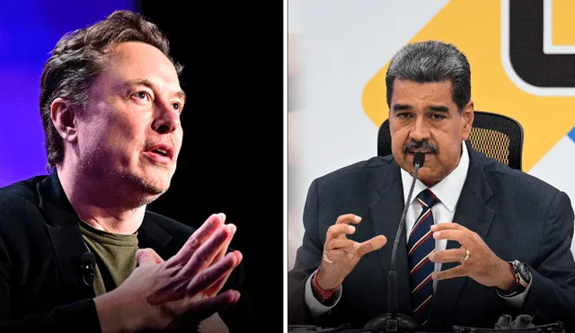 Elon Musk tildó a Nicolás Maduro de "dictador". Foto: composición LR/AFP