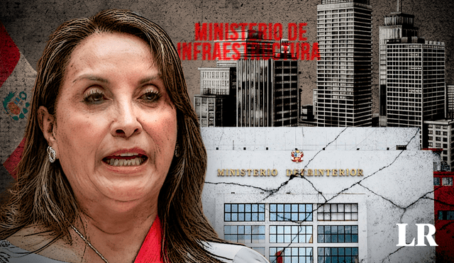 En el mensaje a la nación, Dina Boluarte anunció cambios en el gabinete: el Ministerio del Interior se renombrará a Seguridad Pública y se creará el Ministerio de Infraestructura. | Composición: Jazmín Ceras / La República.