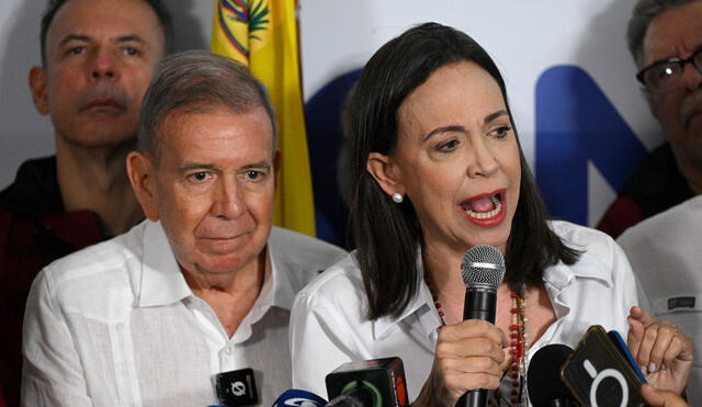 Edmundo González y María Corina Machado denunciaron el fraude de inmediato y dicen tener pruebas de ello. Foto AFP