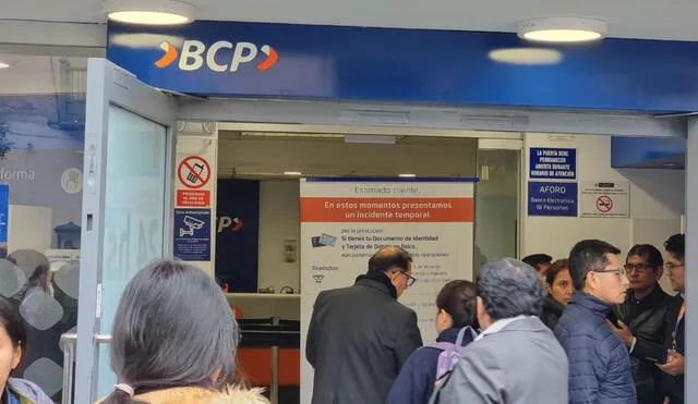 Entidad bancaria lleva más de 5 horas presentnado fallas en algunos de sus servicios.  Créditos: Miguel Calderón / URPI-LR