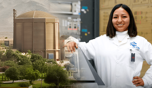 Yaela Beraun, primera mujer en operar el reactor RP-10, produce radioisótopos y alienta a más mujeres a unirse al sector nuclear en Perú. Foto: composición LR/Andina/Instituto Peruano de Energía Nuclear