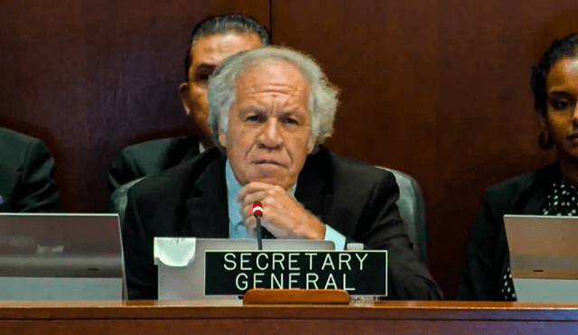 Luis Almagro, secretario general de la OEA, indicó que llegó "el momento de presentar cargos". Foto: Captura/OEA.