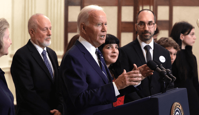 Joe Biden declaró en la Casa Blanca, luego de conocerse la liberación de los presos estadounidenses en Rusia. Foto: APF