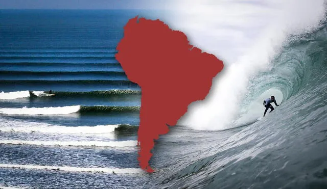 Las costas del Pacífico en Sudamérica albergan un fenómeno natural que atrae a surfistas de todo el mundo. Foto: composición LR/Mango surf/Somos Cosmos/Twitter