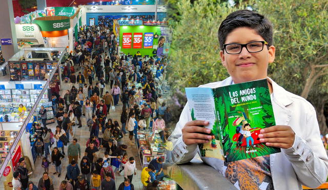 Conoce a Pedro Raymundo, el escritor más joven de la FIL: con solo 13 años presenta su segundo libro. Foto: Composición LR / Cámara Peruana del Libro / Andina.