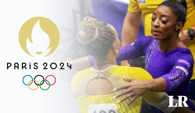 Rebeca Andrade felicita a Simone Biles por el oro/ Lr / Composición Gerson Cardozo