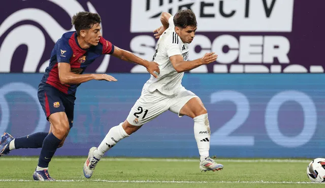 Barcelona y Real Madrid se enfrentaron en el MetLife Stadium de Estados Unidos. Foto: AFP