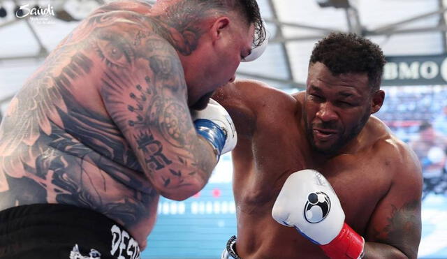 Andy Ruiz y Jarrod Miller se enfrentaron en el BMO Stadium de Los Ángeles. Foto: Riyadh Season