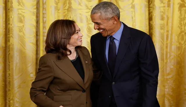 Barack Obama, cuyo apoyo ha sido clave para su candidatura, cree en que Kamala puede ser la próxima presidenta.  Foto: AFP