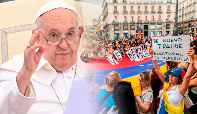 El papa Francisco envío un mensaje de paz y reconciiación a Venezuela tras fraude electoral. Foto: composición LR/EFE.