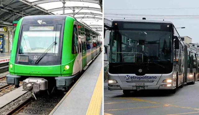 Ciudadanos podrán viajar a diferentes distritos de Lima con la Línea 1 y 2 del Metro de Lima, Metropolitano y otros medios el 06 de agosto. Foto: composición LR/Andina