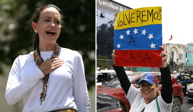 María Corina Machado encabezó las masiva manifestación del 3 de agosto contra el gobierno de Maduro. Foto: Composición LR/AFP