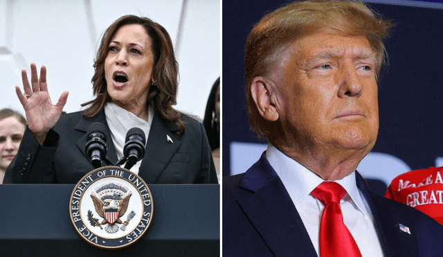 Kamala Harris supera a Donald Trump por un punto en la última encuesta de la CBS y YouGov, mostrando un impulso en su candidatura tras la renuncia de Joe Biden.  Foto: AFP