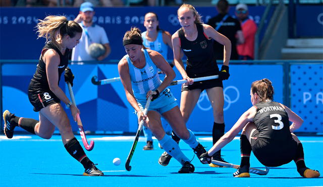 El partido de las Leonas vs. Alemania se fue hasta la definición por penales. Foto: AFP