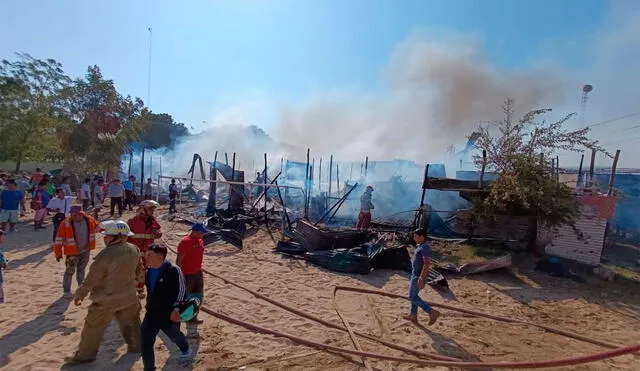 Incendio en Sullana. Foto: Javier Velasco