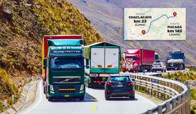 El MTC implementa restricciones de tránsito en la Carretera Central para vehículos de carga hasta finales de 2025. Foto: MTC