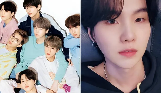 BTS está conformado por 7 integrantes. Además de Suga, los miembros del grupo son: RM, Jin, V, Jimin, J-Hope y Jungkook. Foto: composición LR/Big Hit Music