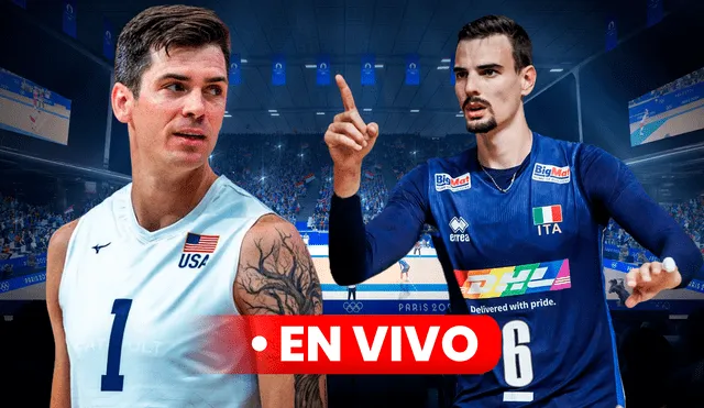 La selección de Estados Unidos va en busca de la medalla de bronce ante el conjunto de Italia por el vóley masculino. Foto: composición LR/Team USA/Freepik