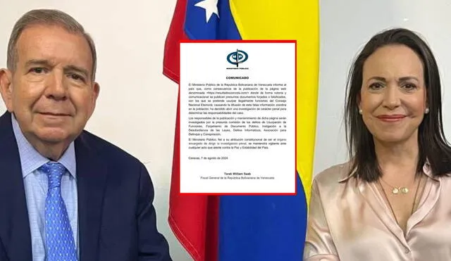 La Fiscalía también abrió investigaciones para Corina Machado y González por “usurpación de funciones”. Foto: evtv