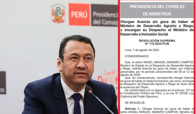 El ministro de Desarrollo Agrario y Riego brindó unas polémicas declaraciones sobre la crisis alimentaria. Foto: composición LR. El ministro de Desarrollo Agrario y Riego brindó unas polémicas declaraciones sobre la crisis alimentaria. Foto: composición LR.