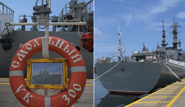 El destacamento naval ruso anclado en La Guaira pertenece a la Flota del Mar Báltico. Foto: Composición LR/AFP