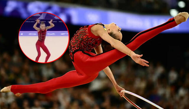 Gimnasta realizaó conocidos pasos de icónico tema. Foto: composición LR/ AFP