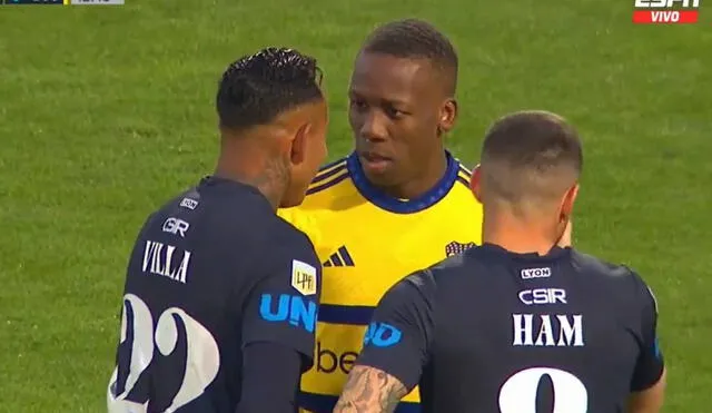 Luis Advíncula y Sebastián Villa fueron compañeros en Boca Juniors. Foto: captura de ESPN.