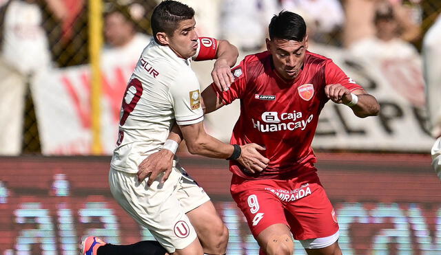 Universitario se repuso de la que parecía una derrota segura ante Sport Huancayo. Foto: Liga 1