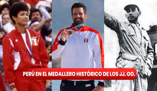 Cecilia Tait (plata), Stefano Peschiera (bronce) y Edwin Vásquez (oro), son algunos de los medallistas de Perú en unos Juegos Olímpicos. Foto: composición de LR/AFP/El Peruano