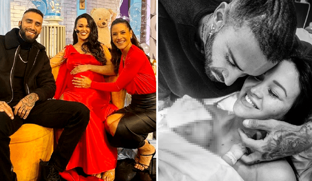 El nombre del hijo de Angie Arizaga y Jota Benz es Matteo Alessandro. Foto: composición LR/Instagram/Angie Arizaga - Video: Instagram/Angie Arizaga