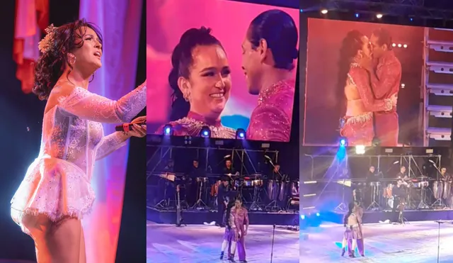 Daniela Darcourt sorprendió al público asistente en su show. Foto: composición LR/Instagram/Daniela Darcourt