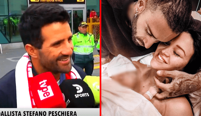 Angie Arizaga y Stefano Peschiera tuvieron un breve romance. Foto: composición LR/TV Perú/Instagram/Angie Arizaga - Video: TV Perú