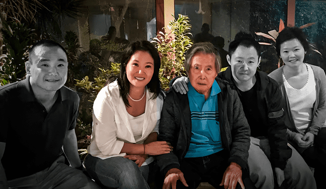 Alberto Fujimori junto a sus 3 hijos. Foto: difusión