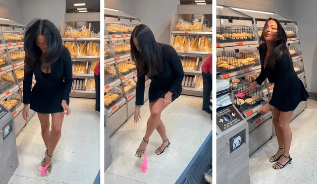 El video de la influencer se grabó en una de las sedes de Mercadona, empresa española de distribución. Foto: Composición LR/@chloejadelopez/Instagram.