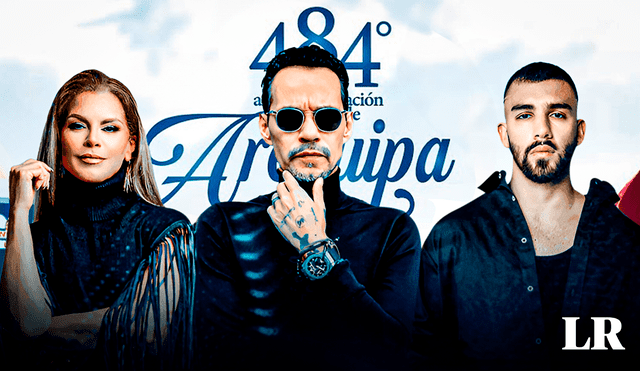 Uno de los eventos más esperados por el aniversario de Arequipa en 2024 es la serenata con Marc Anthony. Foto: composición Gerson Cardoso Rafael/LR/Ticketmaster