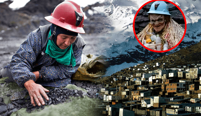 En La Rinconada, el culto a "los abuelos", antiguos mineros representados por figuras cadavéricas, muestra la fe en la protección y riqueza en medio de adversidades. Foto: composición LR/Shutterstock