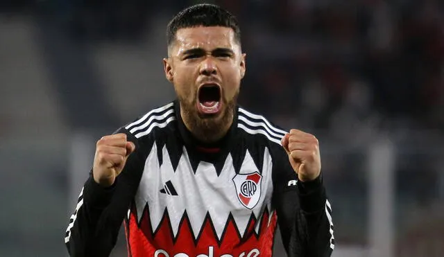 Paulo Díaz anotó el gol de la victoria de River Plate sobre Talleres. Foto: AFP