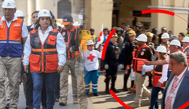 Dina Boluarte recibió abucheos durante simulacro de sismo. Foto: composición LR/Latina/Gobierno del Perú